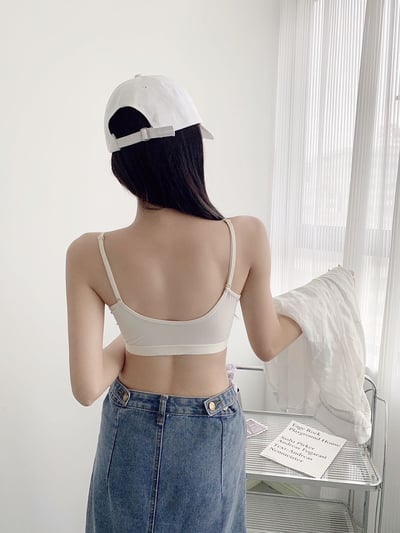 『買一送一』 【冰絲涼感】大U美背吊帶胸墊背心2
