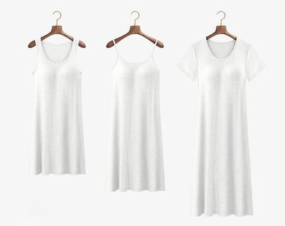【帶胸墊】極舒服莫代爾居家服睡衣連身裙(吊帶/背心/短袖)17