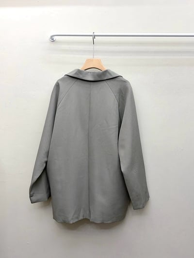 條紋拼接雙排扣西裝外套14