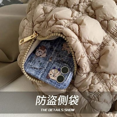 雲朵包｜大容量抽繩手提肩背斜背包16
