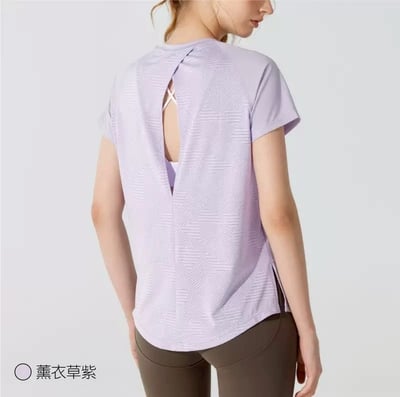 瑜珈健身透氣速乾緹花鏤空運動上衣8