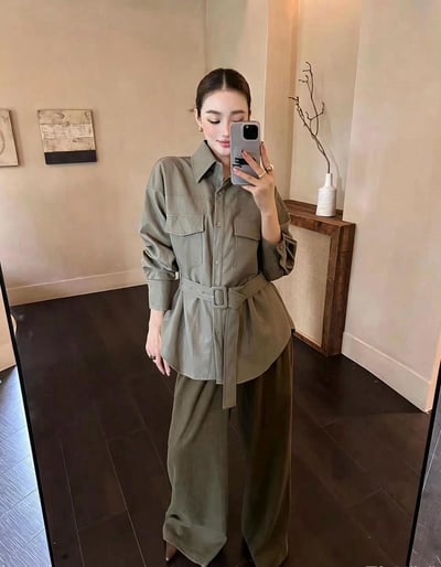 質感蛋白皮附腰帶襯衫皮外套3