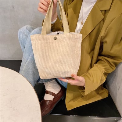 『買一送一』燈芯絨手提包・日常外出小包11