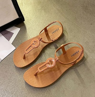 百搭防滑丁字扣帶夾腳涼鞋17