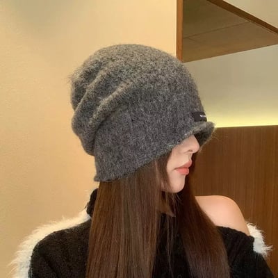 堆堆帽顯臉小保暖針織毛帽5