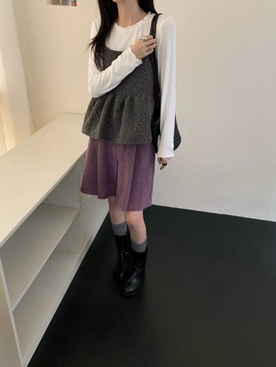 ★限時優惠｜至11/2★奶呼呼羊圈毛毛吊帶背心套裝14