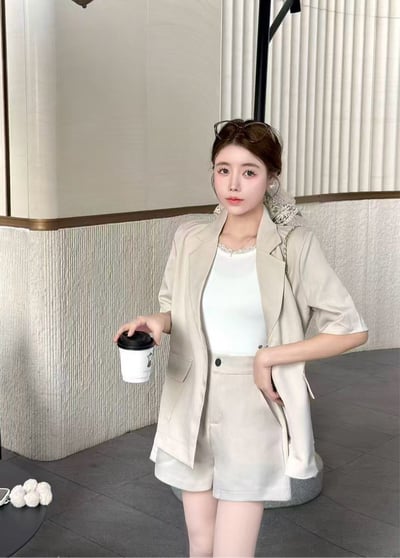 西裝外套短褲套裝1