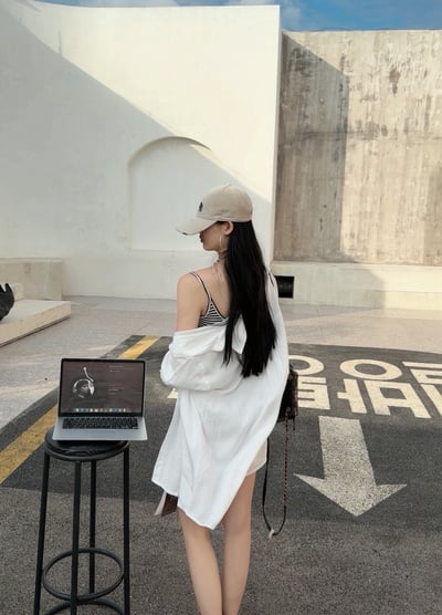 條紋bra洋連身短裙兩件套4