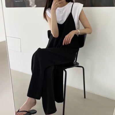 質感垂墜吊帶褲3