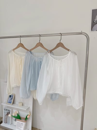 蕾絲罩衫+背心兩件套7