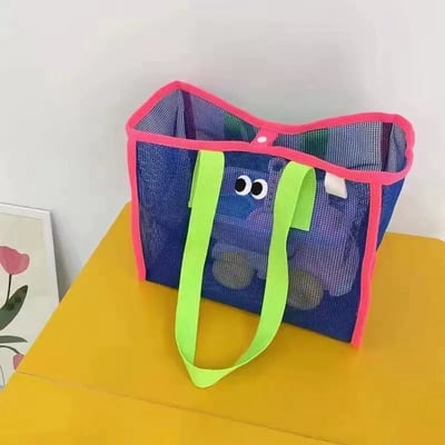 『買一送一』大容量萌眼網紗防水旅行游泳收納手提包2
