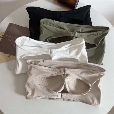 『買一送一』【冰絲涼感】平口冰絲防滑美背乳膠胸墊背心5