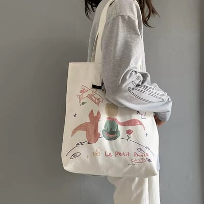 文藝插畫百搭帆布包1