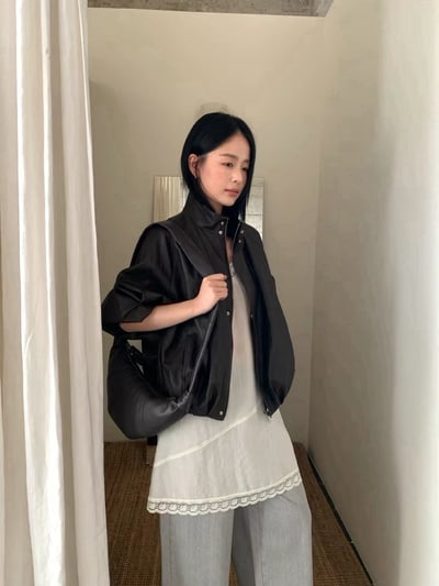 立領夾克皮外套3