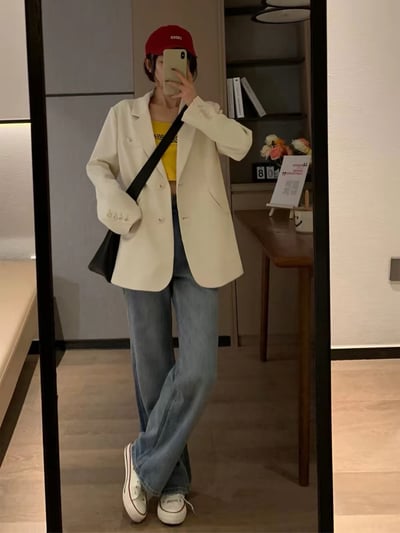 質感翻領休閒西裝外套6