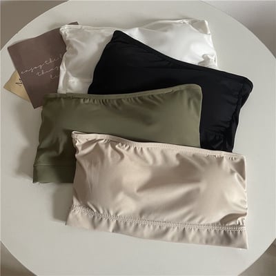 『買一送一』【冰絲涼感】平口冰絲防滑美背乳膠胸墊背心2