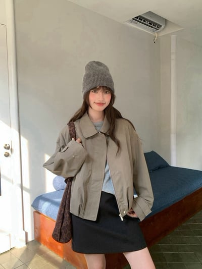 質感翻領夾克外套6