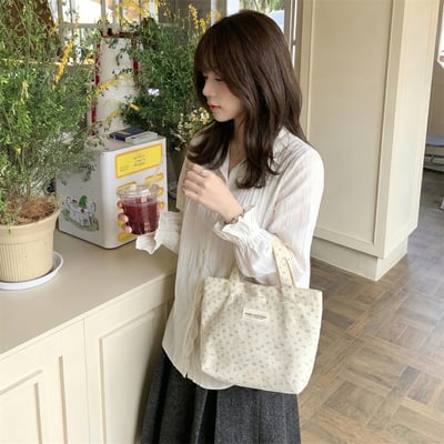 『買一送一』碎花燈芯絨手提包・日常外出小包3