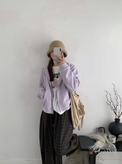 抽繩棉質連帽外套9