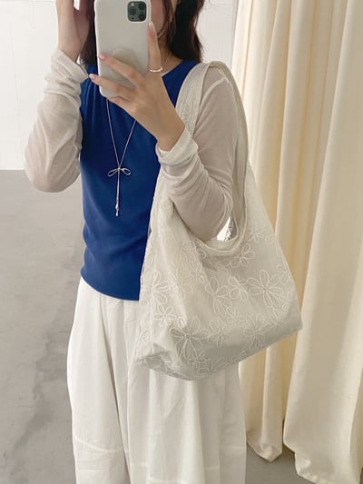 大花刺繡肩背包8