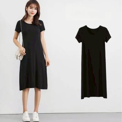『買一送一』極舒服莫代爾居家服睡衣寬鬆短袖連身裙(常規/中長/加長)4