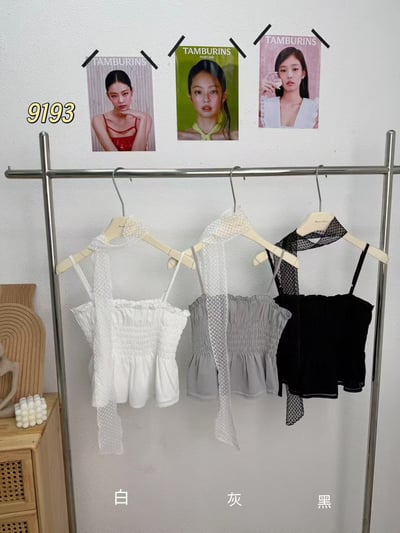 緞帶蕾絲可調式吊帶背心5