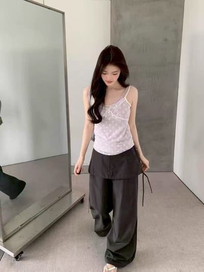 小花透紗bra背心兩件套3