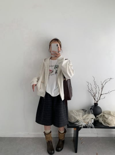 抽繩棉質連帽外套6
