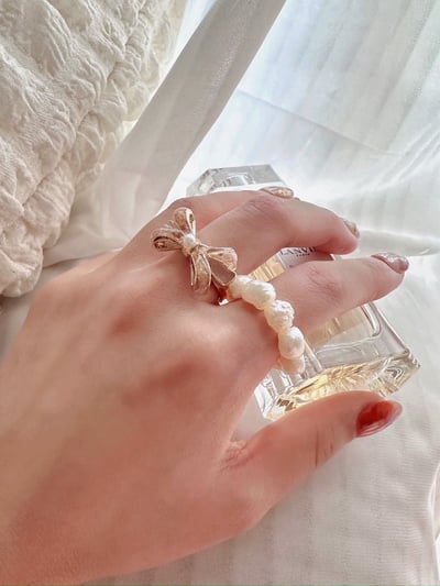 《玫瑰刺皮淡水珍珠戒》3