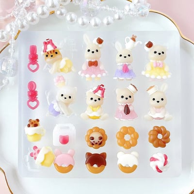 Croccha8種兔子迷你精緻可愛服裝模具3