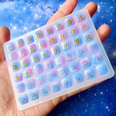 GreenOcean 英文、數字方形吊孔模具3