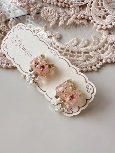 《Umiyu菊貓乾花耳墜》3