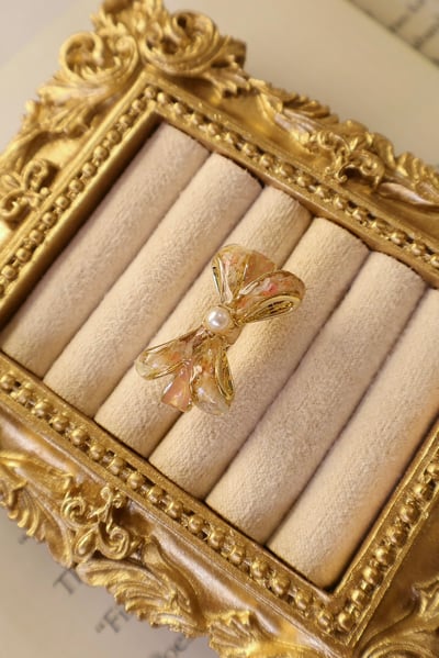 ⋆. 𐙚˚࿔ 珍珠蝴蝶結戒指𝜗𝜚˚⋆5