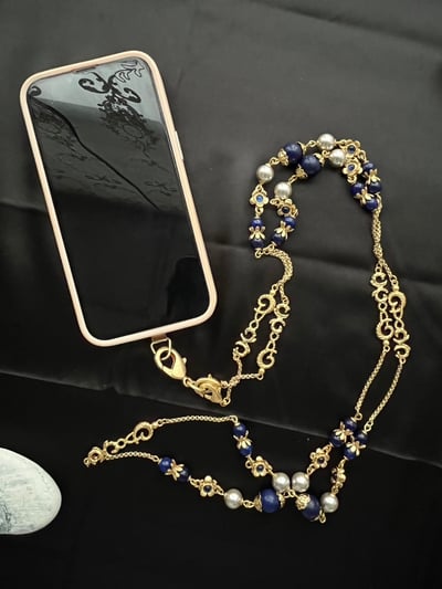 手機巴洛克珍珠掛繩1