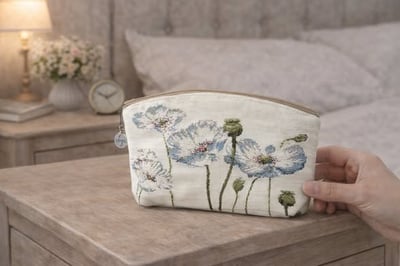 歐洲ADL刺繡大化妝包/收納包-罌粟花3