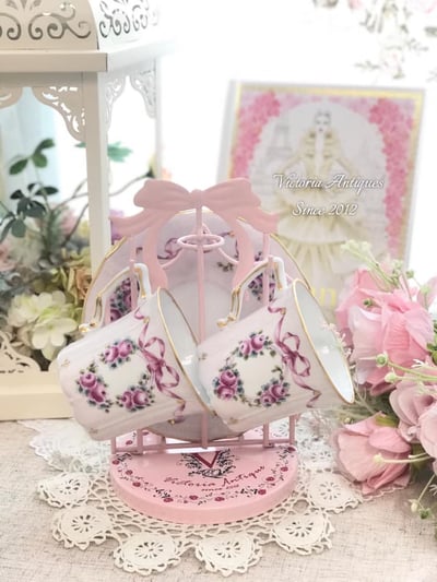 粉色蝴蝶結杯架1