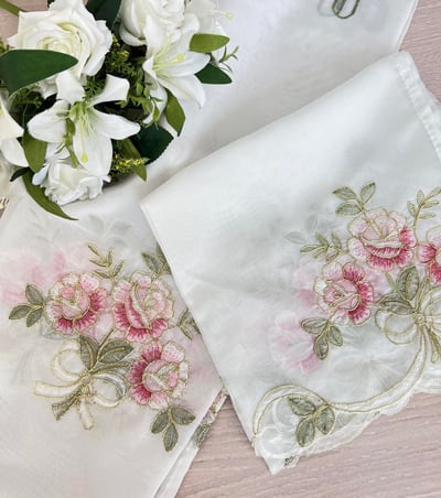 刺繡玫瑰花園門簾5