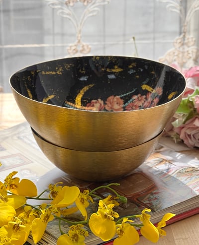 凡爾賽金箔花園碗5