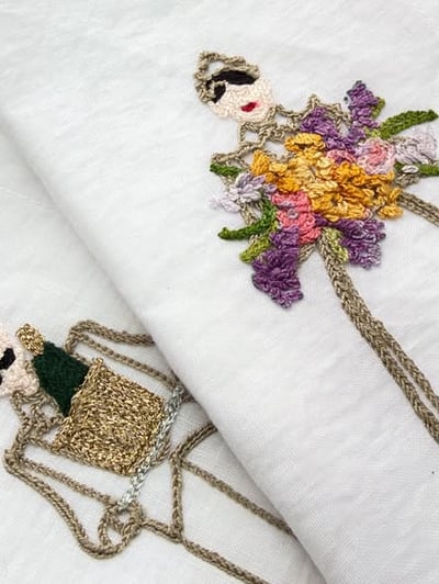 Busatti 托斯卡尼｜仕女與紳士頂級刺繡方巾(雙件組)4
