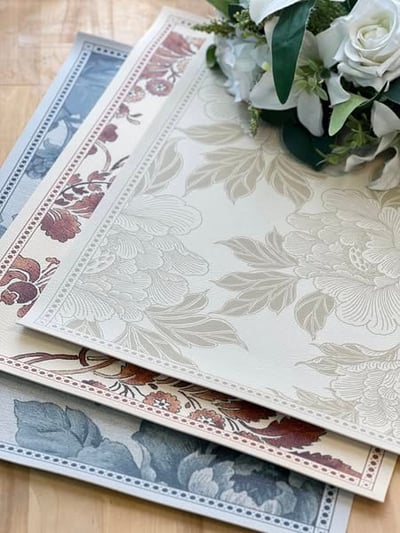 花卉皮革隔熱墊1