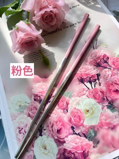 馬卡龍不銹鋼筷子(3雙一組)2