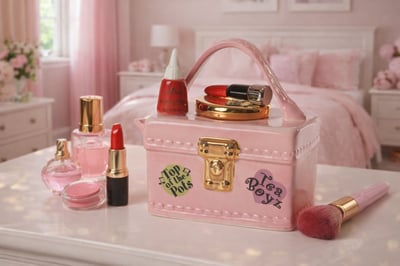 英國造型壺-甜心美妝旅行(小)Make Up Case1