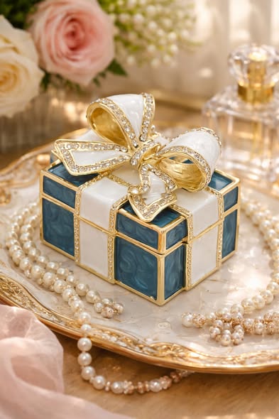 法式浪漫蝴蝶結首飾盒3