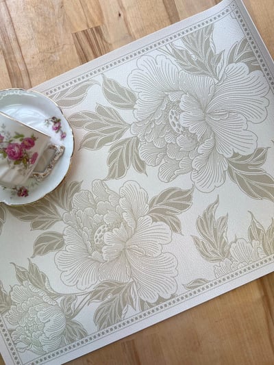 花卉皮革隔熱墊7