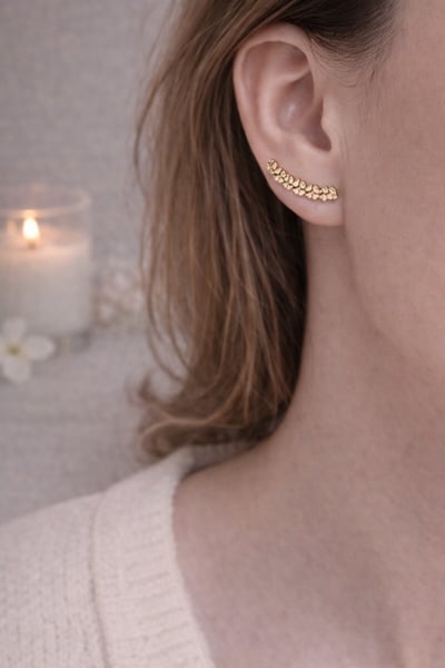 法式流光曲線耳環2