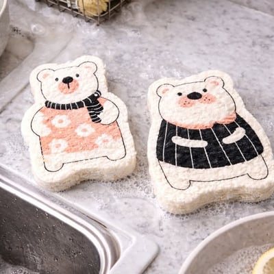 天然木漿洗碗海綿(2入組)4