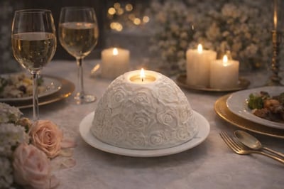 法國Bernardaud 玫瑰浮雕香氛蠟燭台3