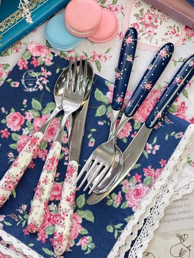 Isabelle Rose玫瑰韻致餐具系列-湯匙/叉子/餐刀1