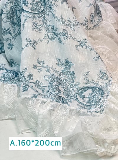 法式洛可可浪漫荷葉邊桌布2