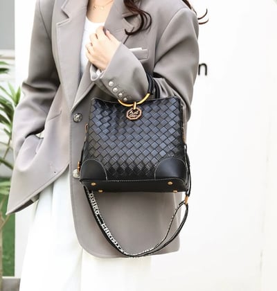 時尚托特編織手提包(附寬版肩背帶)7